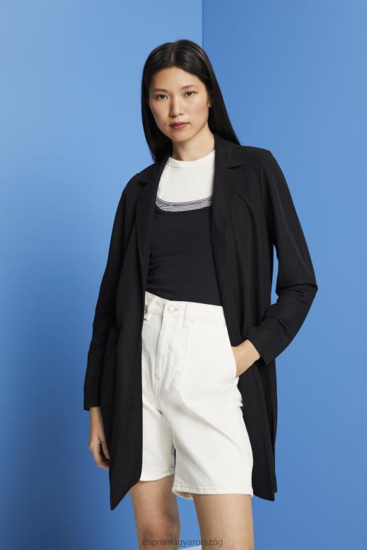 Esprit hosszú jersey blézer, lenzing ecovero nők fekete Kabátok F8HN8240