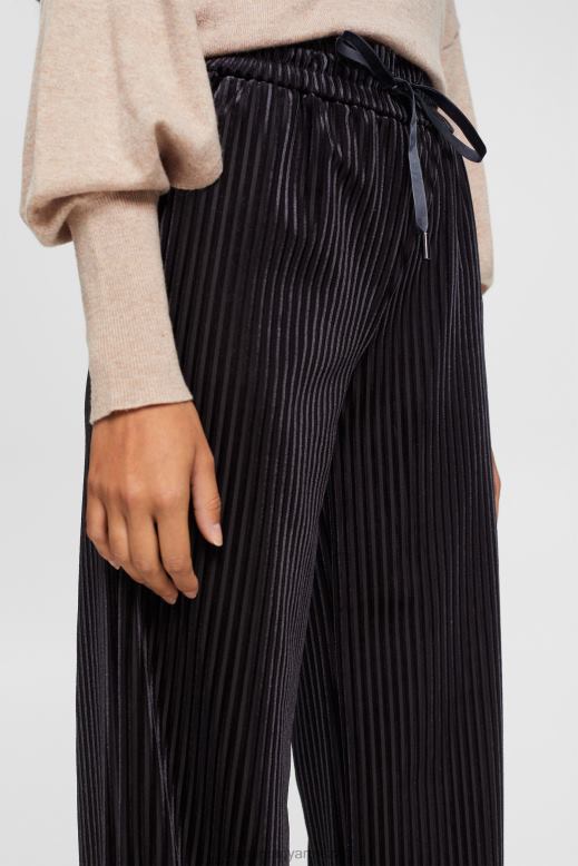 Esprit széles szabású csíkos kocogó nők fekete kocogók F8HN8422