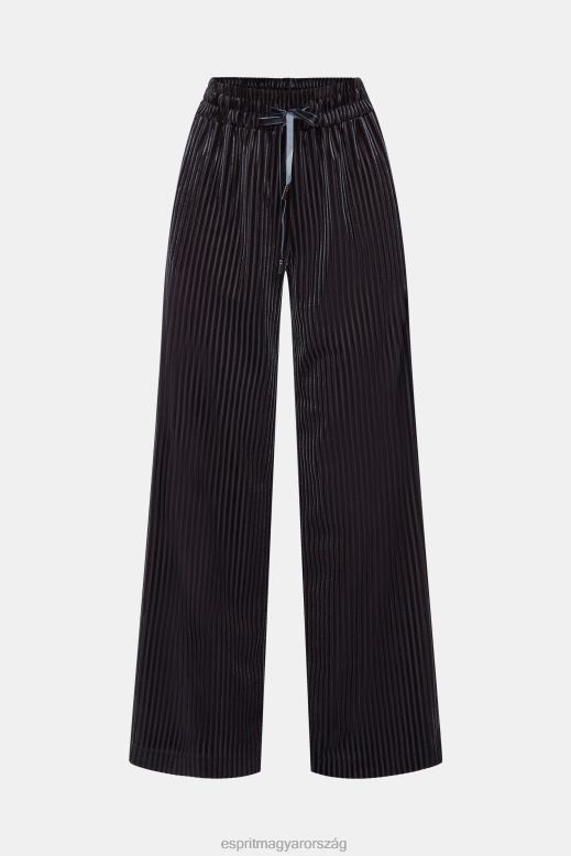 Esprit széles szabású csíkos kocogó nők fekete kocogók F8HN8422