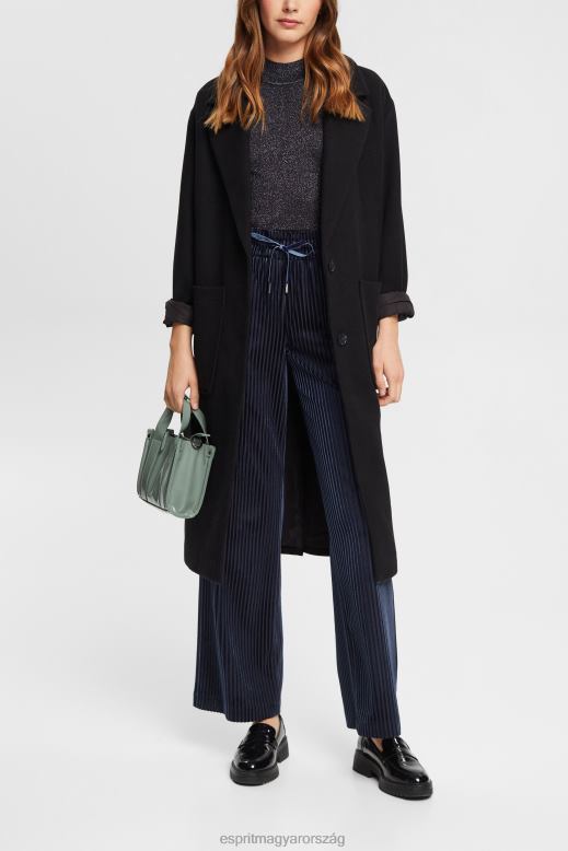 Esprit széles szabású csíkos kocogó nők haditengerészet kocogók F8HN8423