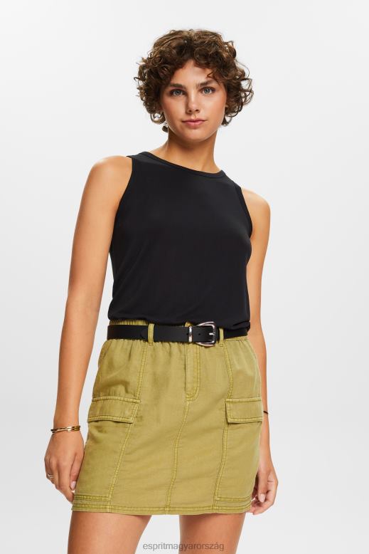Esprit viszkóz mellény felső nők fekete mellény F8HN8260