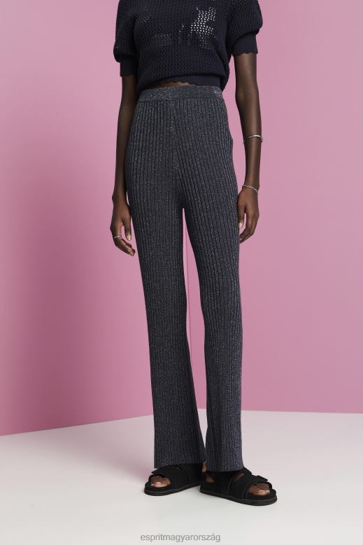 Esprit csillogó hatású kötött nadrág nők haditengerészet nadrág és nadrág F8HN8259