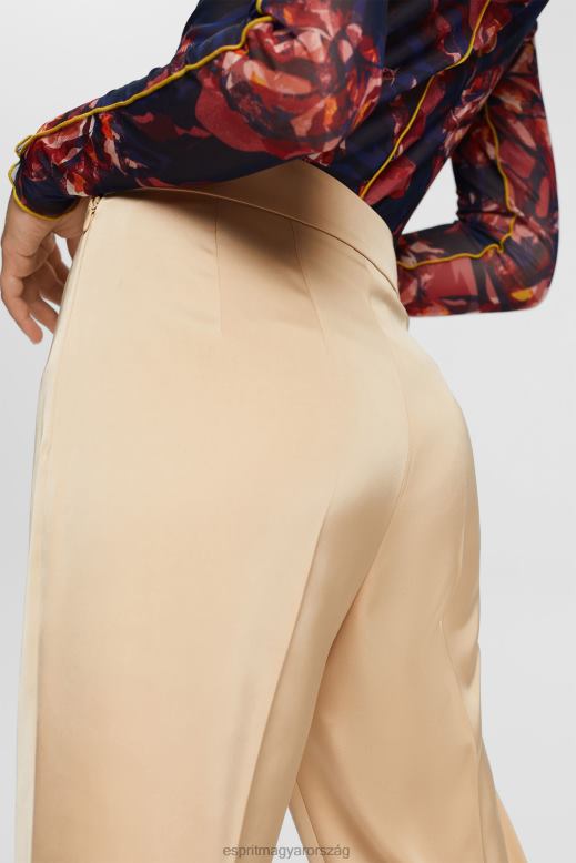 Esprit magas, osztott szegélyű nadrág nők krém bézs nadrág és nadrág F8HN8326