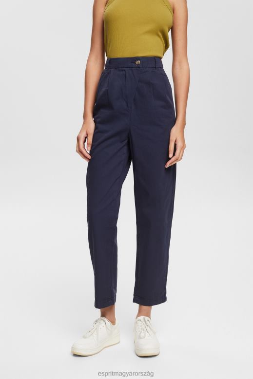 Esprit magas szárú chino, 100% pima pamut nők haditengerészet nadrág és nadrág F8HN8344