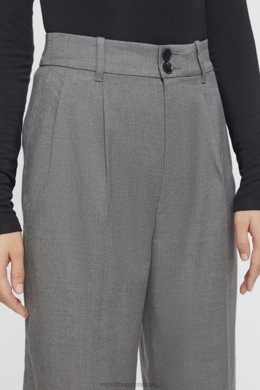 Esprit magas szárú, széles szárú nadrág nők antracit nadrág és nadrág F8HN8247