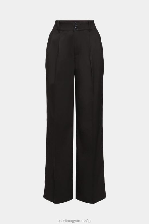 Esprit magas szárú, széles szárú nadrág nők fekete nadrág és nadrág F8HN8246