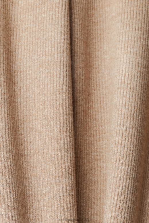 Esprit magasra emelkedő bordás kötött nadrág nők tópszín nadrág és nadrág F8HN8467