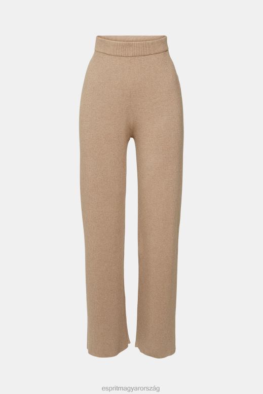 Esprit magasra emelkedő bordás kötött nadrág nők tópszín nadrág és nadrág F8HN8467