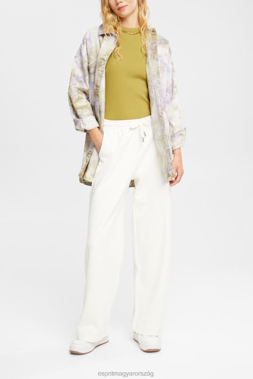 Esprit széles szárú melegítőnadrág nők törtfehér nadrág és nadrág F8HN8527