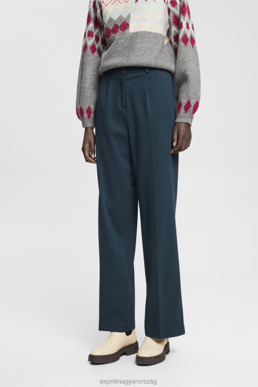 Esprit széles szárú nadrág nők benzinkék nadrág és nadrág F8HN8437