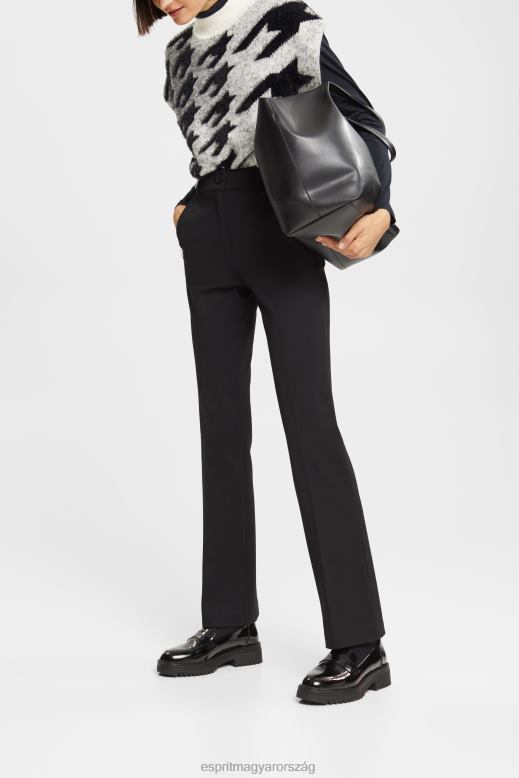 Esprit sztreccs magasra nyúló bootcut nadrág nők fekete nadrág és nadrág F8HN8335
