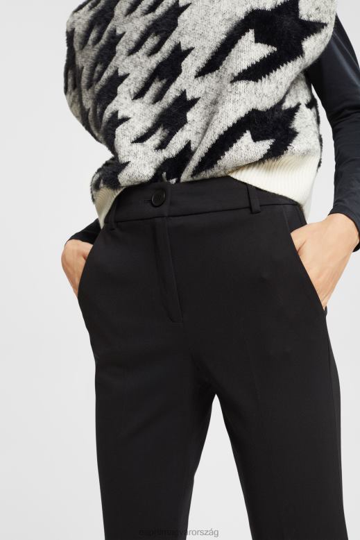 Esprit sztreccs magasra nyúló bootcut nadrág nők fekete nadrág és nadrág F8HN8335