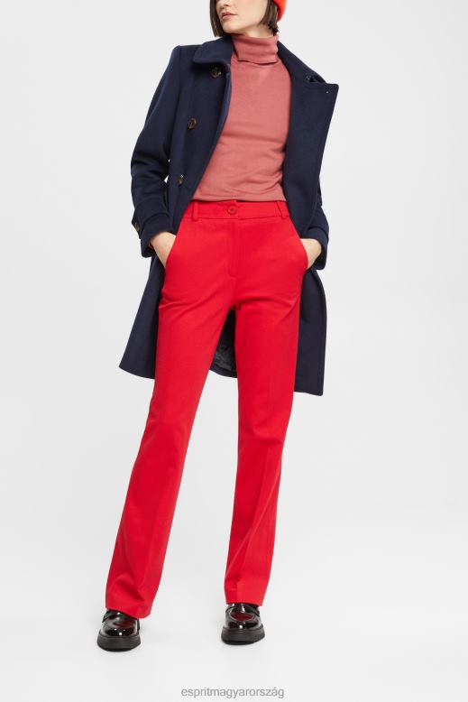 Esprit sztreccs magasra nyúló bootcut nadrág nők sötét vörös nadrág és nadrág F8HN8336