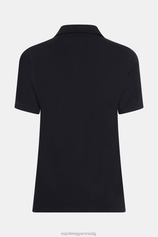 Esprit delfin tenisz klub klasszikus póló nők fekete póló F8HN8493