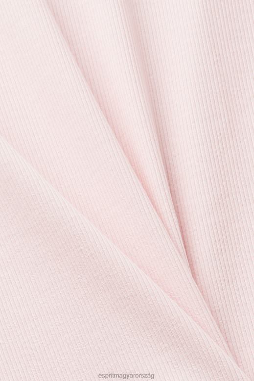 Esprit bordás jersey póló nők pasztell rózsaszín pólók F8HN82