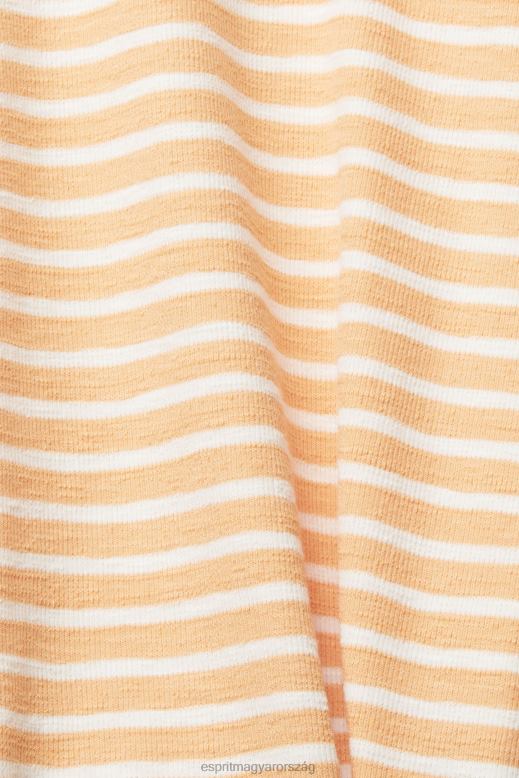 Esprit csíkos póló nők őszibarack pólók F8HN8372