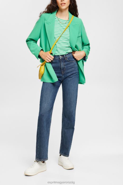 Esprit csíkos póló nők zöld pólók F8HN8373