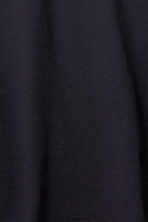 Esprit hosszú ujjú póló logóval nők fekete pólók F8HN8460