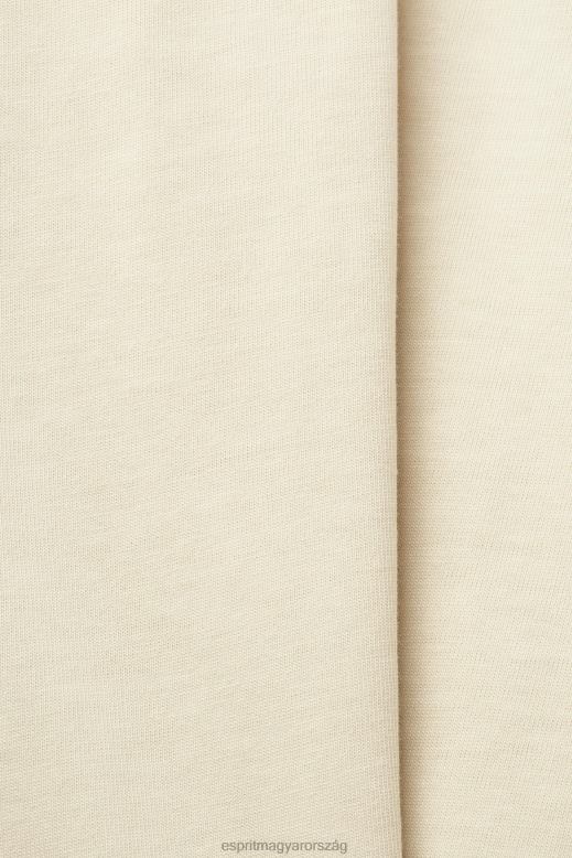 Esprit nyírt crewneck póló nők bézs pólók F8HN8195