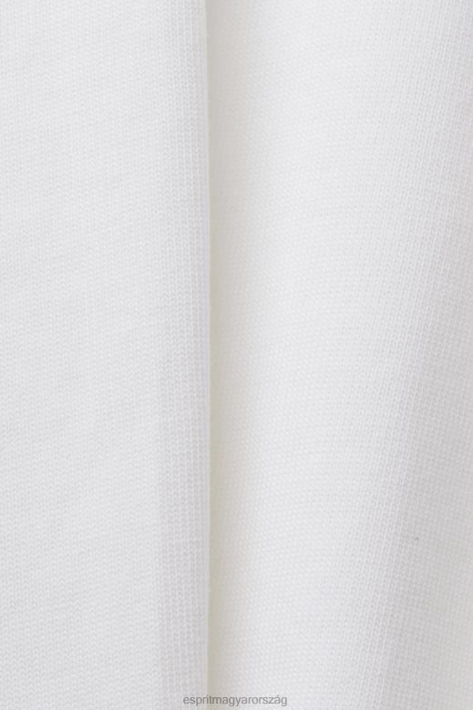 Esprit nyírt crewneck póló nők fehér pólók F8HN8194