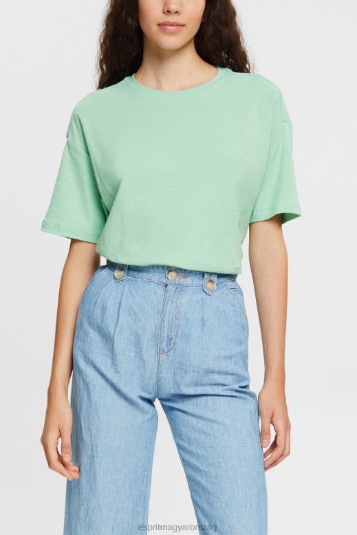 Esprit póló nők pasztell zöld pólók F8HN8546