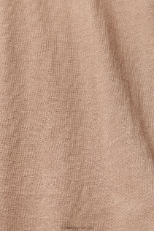 Esprit pamut nyakú póló nők tópszín pólók F8HN8457