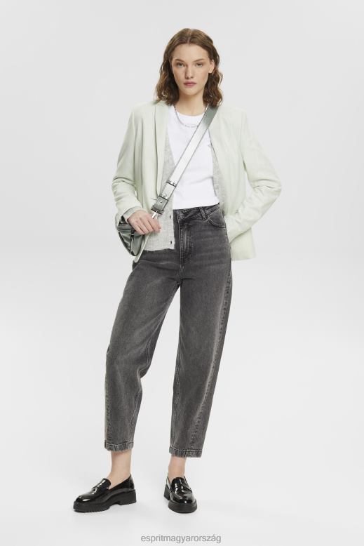 Esprit pamut póló hímzett logóval nők fehér pólók F8HN8147