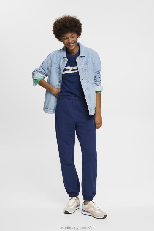 Esprit pamut póló nyomott logóval nők tinta pólók F8HN8145