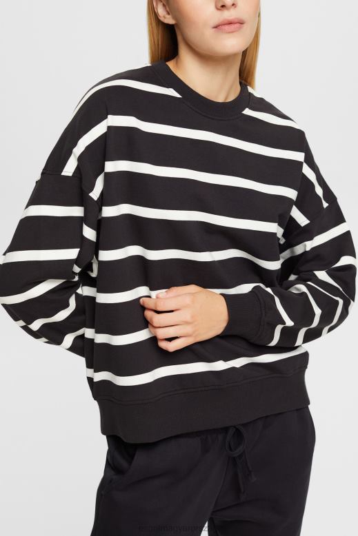 Esprit csíkos pulóver nők fekete pulóverek és pulóverek F8HN8521