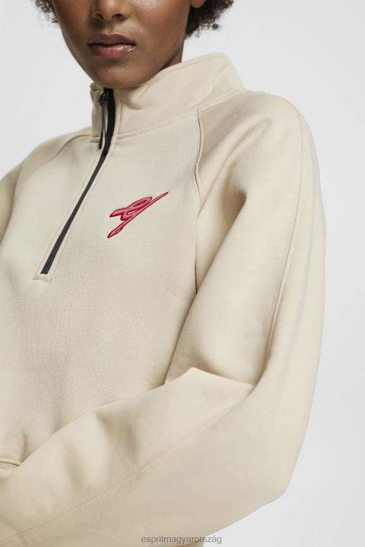 Esprit félcipzáras pulóver nők világos szürkés pulóverek és pulóverek F8HN8160