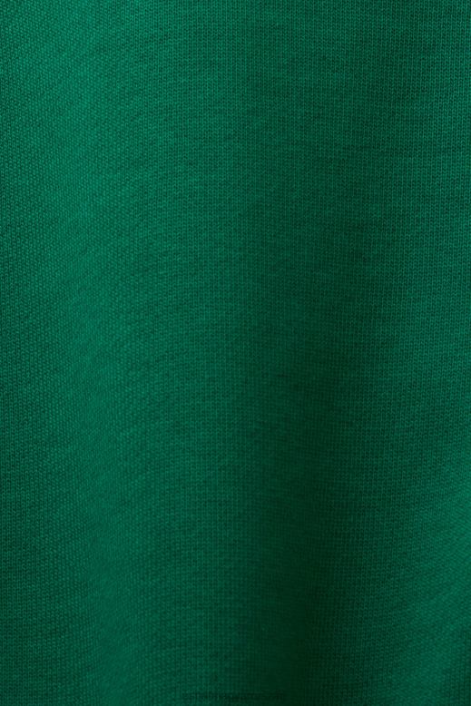 Esprit hímzett logós pulóver, biopamut nők sötétzöld pulóverek és pulóverek F8HN812