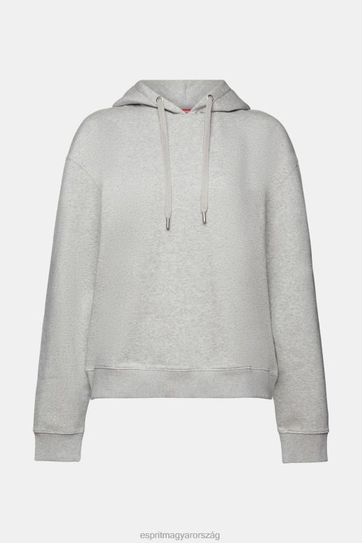 Esprit újrahasznosított: túlméretezett kapucnis pulcsi nők világos szürke pulóverek és pulóverek F8HN830