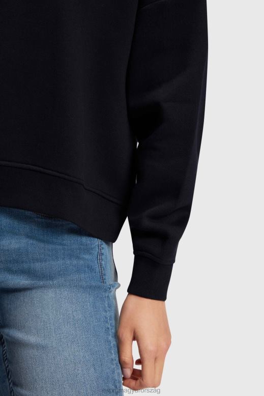 Esprit logóval nyomtatott pulóver nők fekete pulóverek és pulóverek F8HN8463