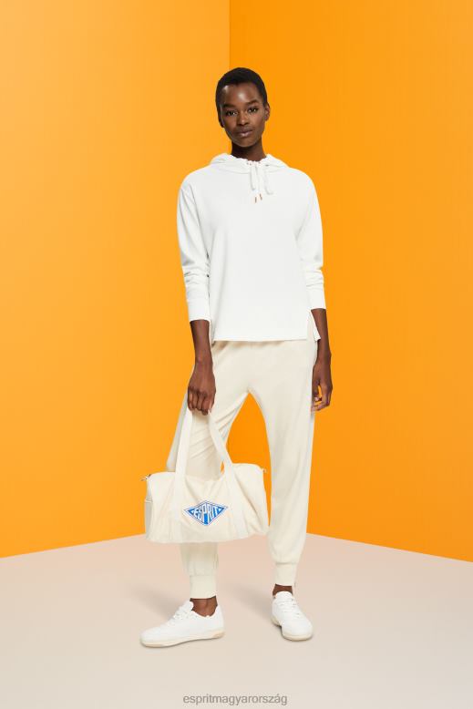 Esprit logóval nyomtatott pulcsi nők törtfehér pulóverek és pulóverek F8HN8558