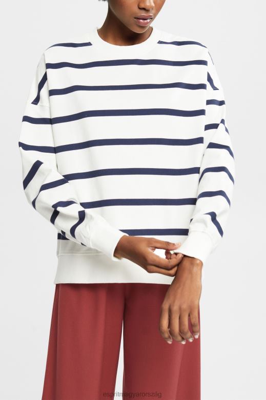 Esprit nyomott c-nyakú pulóver nők törtfehér pulóverek és pulóverek F8HN8347