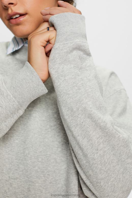 Esprit pamut keverékű pulóver nők világos szürke pulóverek és pulóverek F8HN828