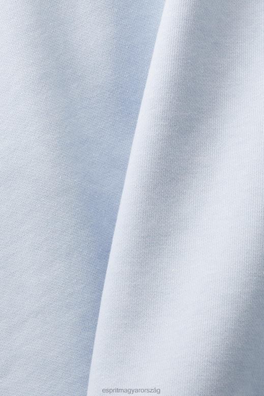 Esprit pulóver szívvel nők pasztell kék pulóverek és pulóverek F8HN8352