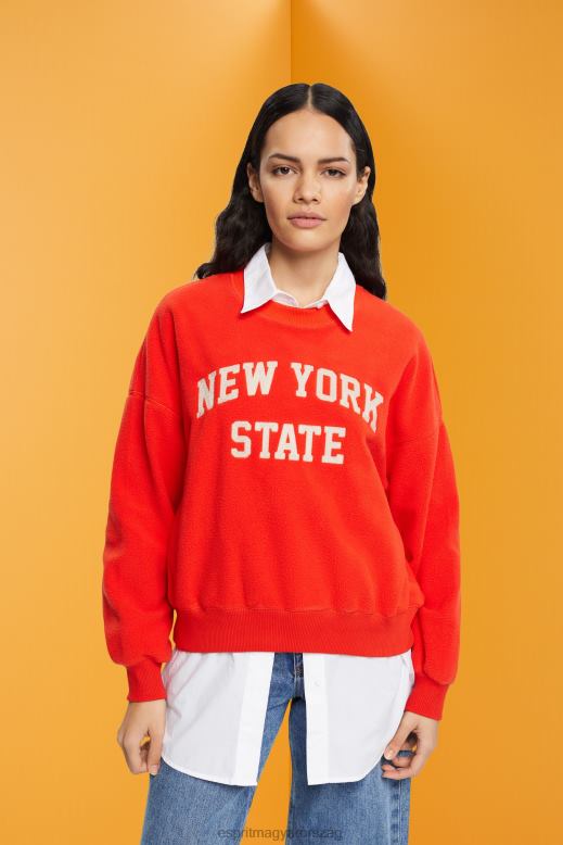 Esprit teddy borg pulóver egyetemi pulóver nők piros pulóverek és pulóverek F8HN8323
