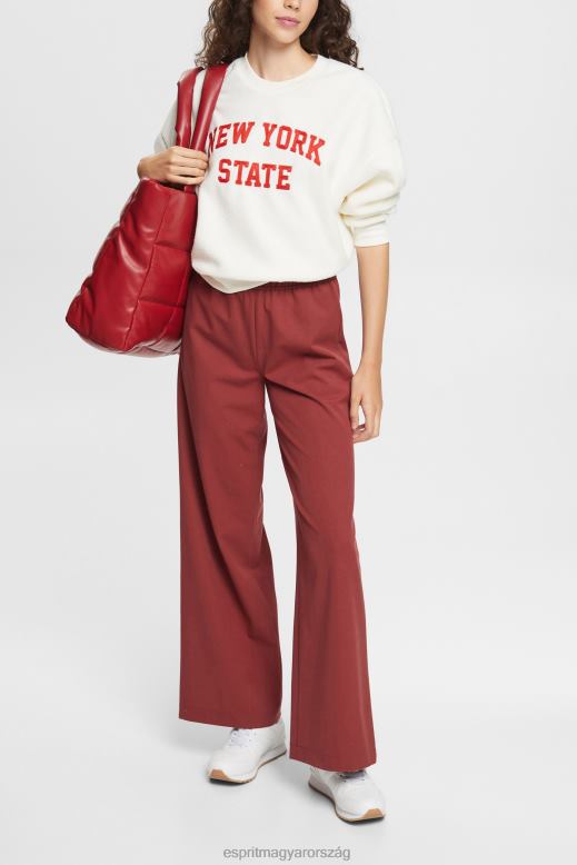 Esprit teddy borg pulóver egyetemi pulóver nők törtfehér pulóverek és pulóverek F8HN8324