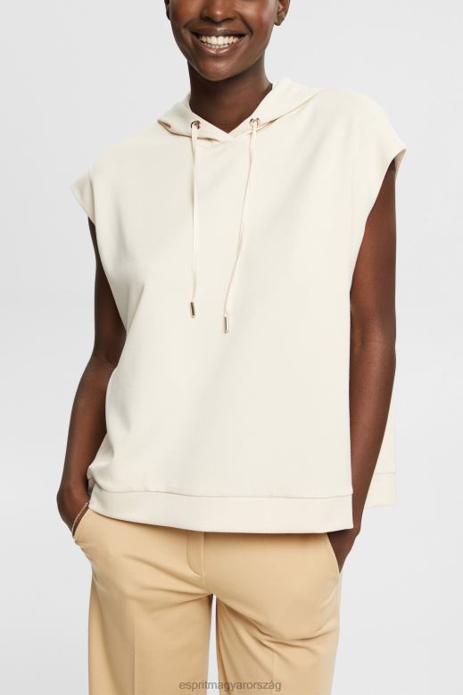 Esprit ujjatlan kapucnis kapucnis oldalsó hasítékkal nők jég pulóverek és pulóverek F8HN8532