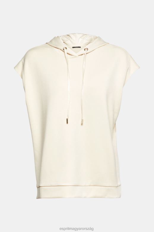 Esprit ujjatlan kapucnis kapucnis oldalsó hasítékkal nők jég pulóverek és pulóverek F8HN8532