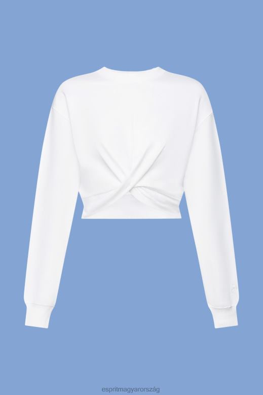 Esprit vágott csomó részletet pulóver nők fehér pulóverek és pulóverek F8HN8217