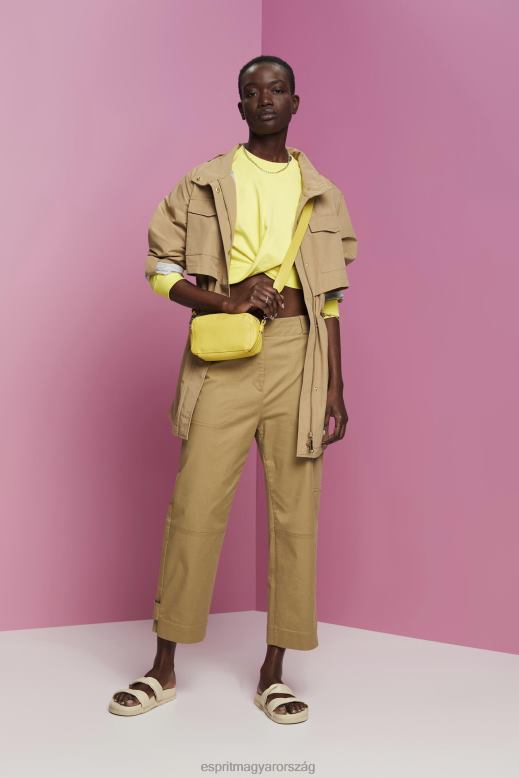 Esprit vágott csomó részletet pulóver nők sárga pulóverek és pulóverek F8HN8219