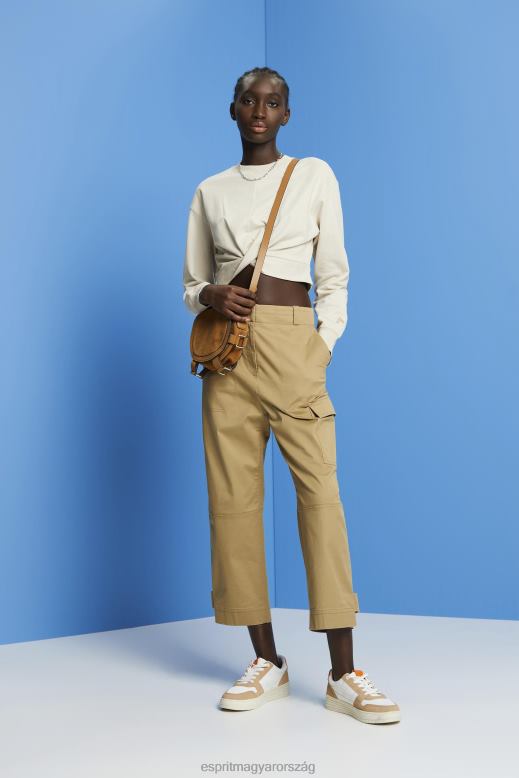 Esprit vágott csomó részletet pulóver nők világos szürkés pulóverek és pulóverek F8HN8218