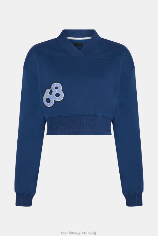 Esprit vágott egyetemi patch pulóver nők tinta pulóverek és pulóverek F8HN8419