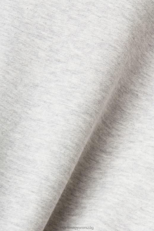 Esprit vágott egyetemi patch pulóver nők világos szürke pulóverek és pulóverek F8HN8418