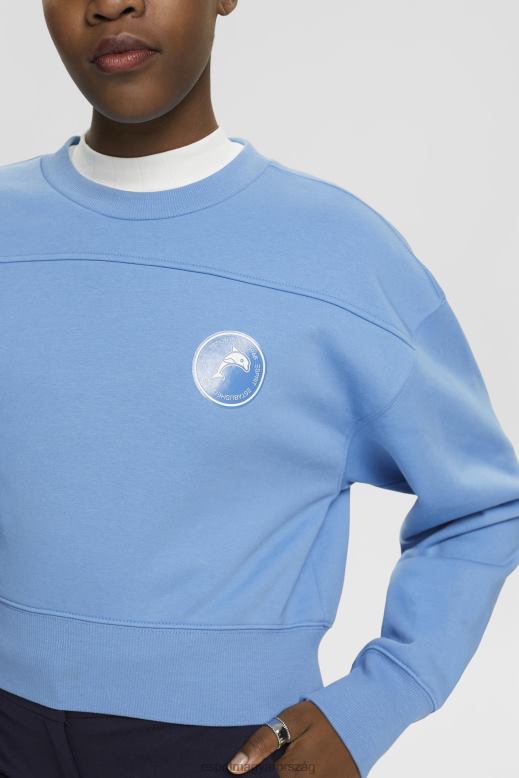 Esprit vágott pulóver nők világoskék levendula pulóverek és pulóverek F8HN8156