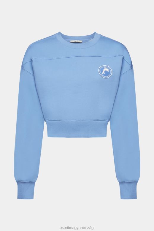 Esprit vágott pulóver nők világoskék levendula pulóverek és pulóverek F8HN8156