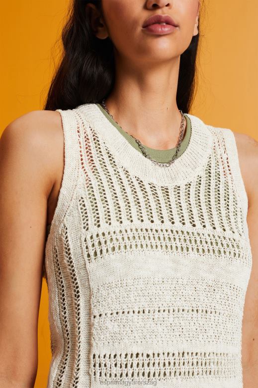 Esprit Mouline ujjatlan pulóver, pamut keverék nők jég pulóverek F8HN8107