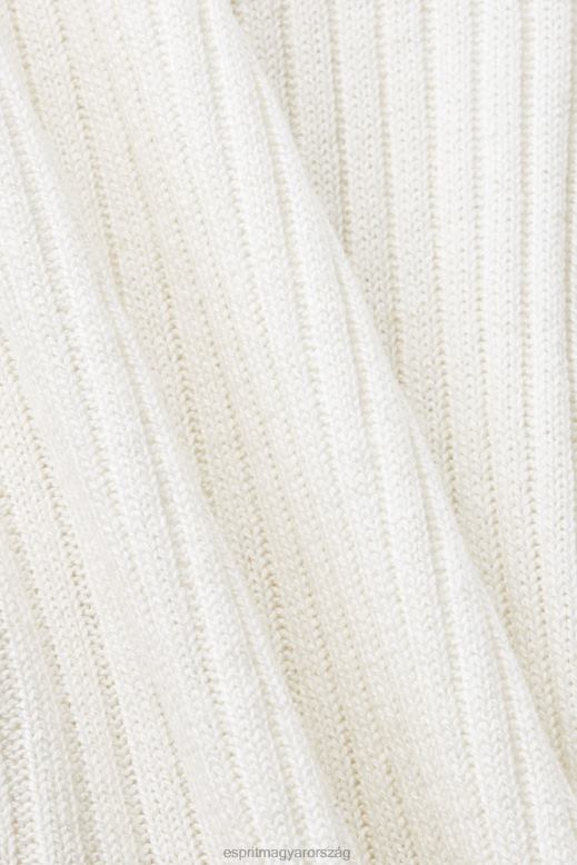 Esprit bordás, ujjatlan pulóver, vászonkeverék nők törtfehér pulóverek F8HN8108